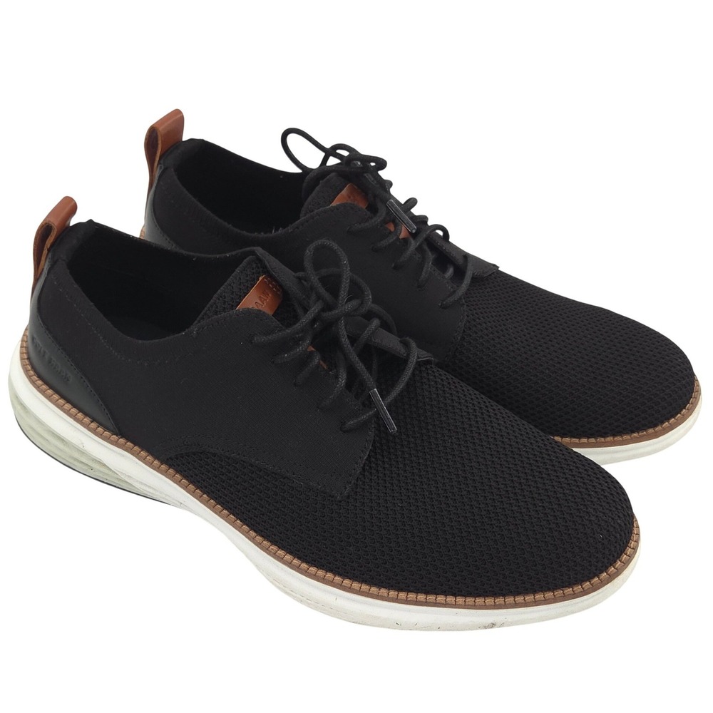 Cole Haan Grand Hurrion Stitchlite Oxford Shoe Mens 11.5M Black Knit C41764